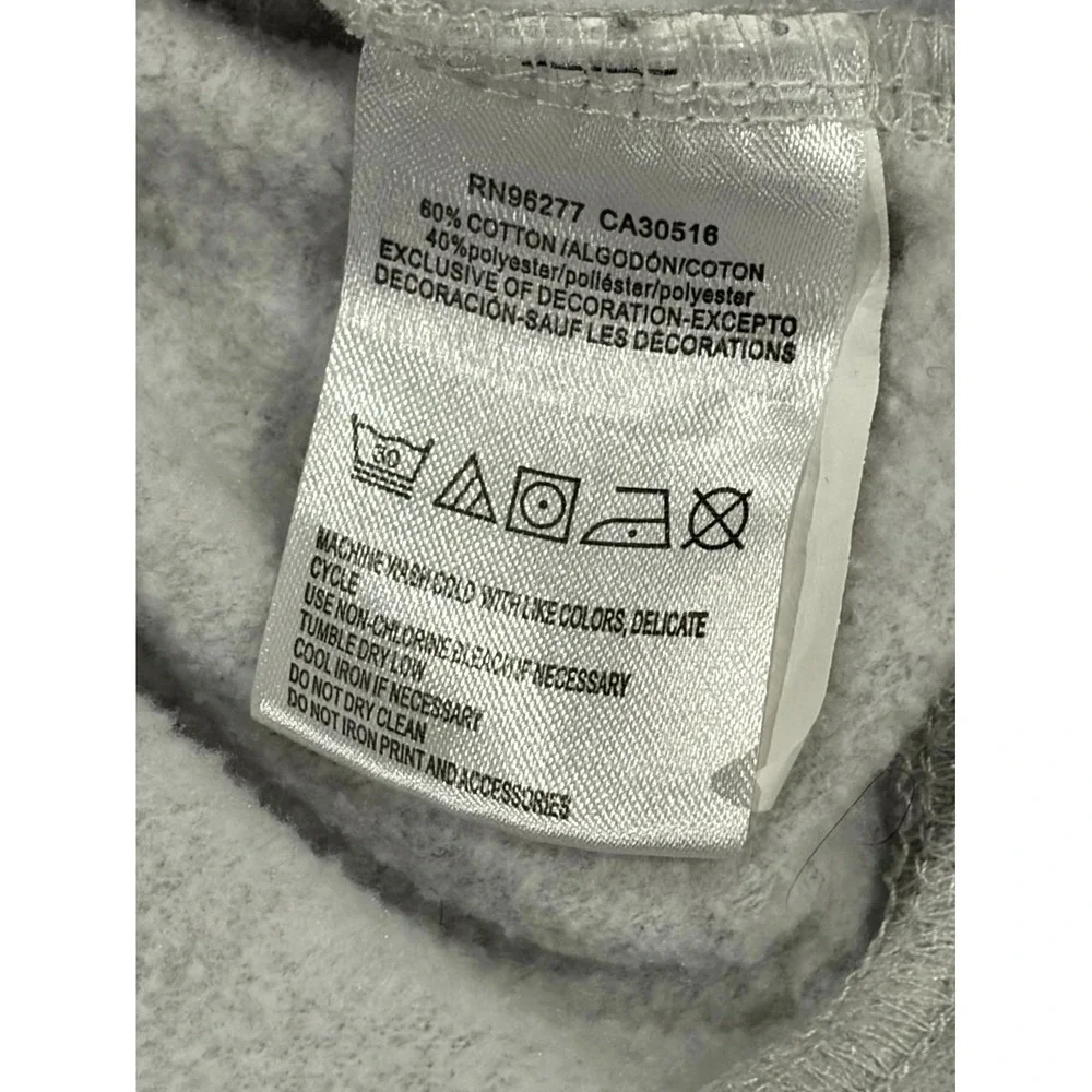 Vans of the Wall Hoodie Mens Large Heather Gray Logo Fleece Lined Cotton Winter